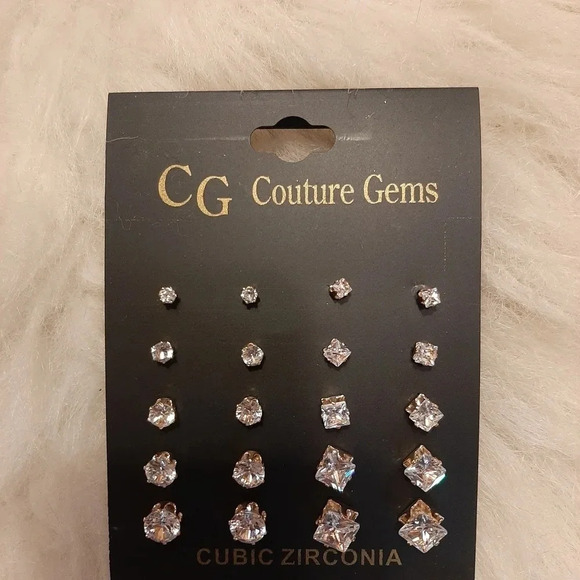 NWT 10 pair Cubic Zirconia earrings and 2 Maurices bracelets - Picture 4 of 4